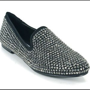 Steve Madden Concord Black Studded Loafers